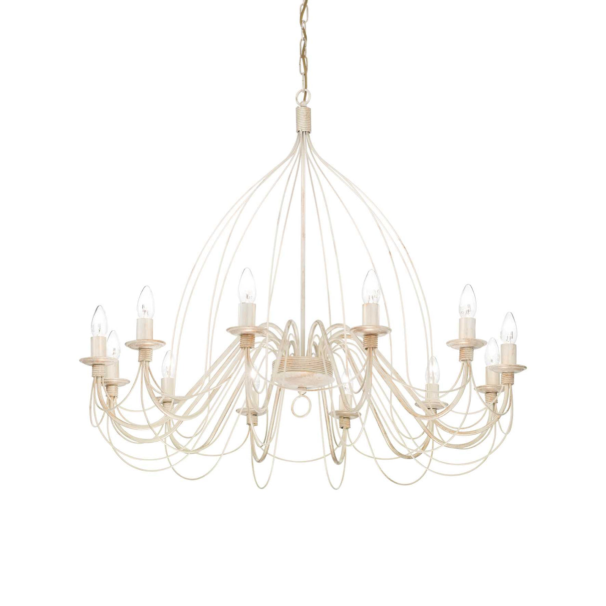 Corte 12-Light Antique White Chandelier