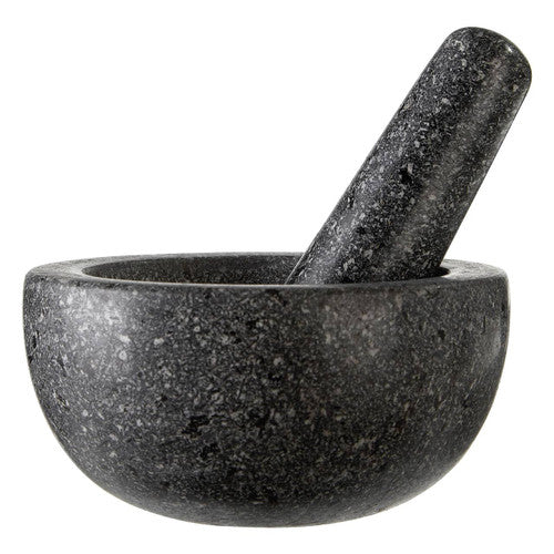 Norse Speckled Charcoal Granite Tall Mortar and Pestle