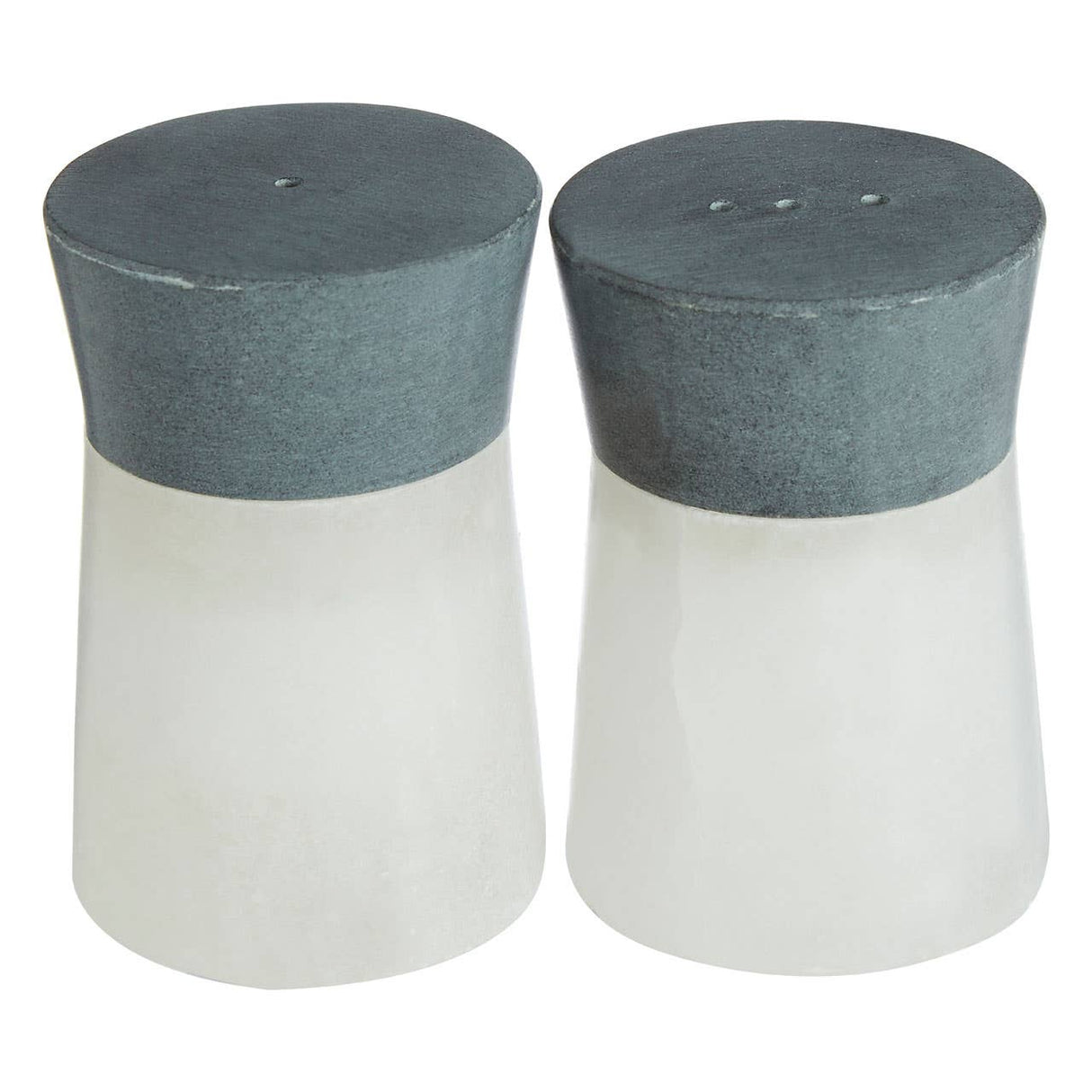 White / Grey Finish Salt And Pepper Set