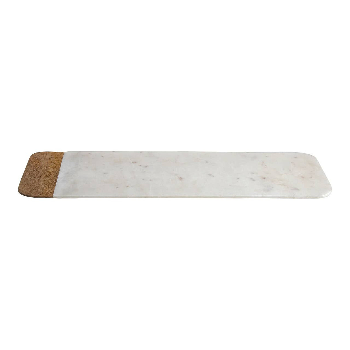 Monzaro Large White Marble and Mango Wood Serving Board