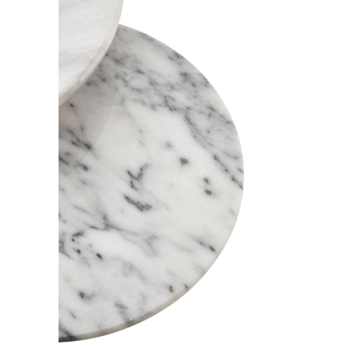 Set Of 2 White Marble Cake Stands