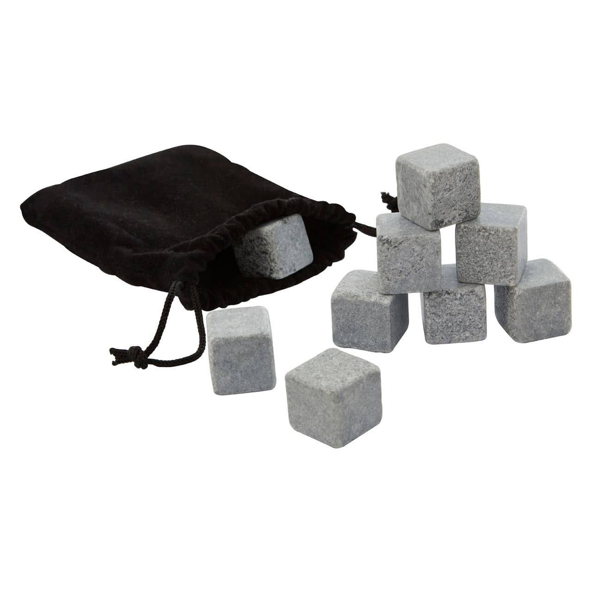 Set Of 9 Granite Ice Rocks