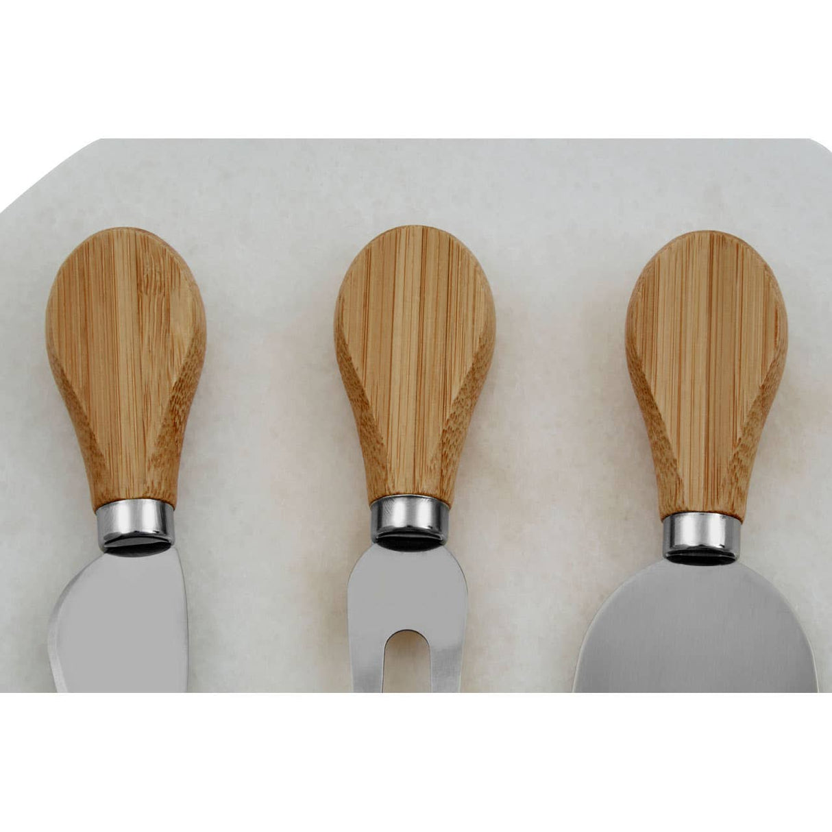 White Fan Shaped Marble Cheese Board