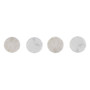 Set Of Four White Marble Rough Edge Coasters