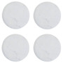 Kindia Set Of Four Round White Marble Coasters