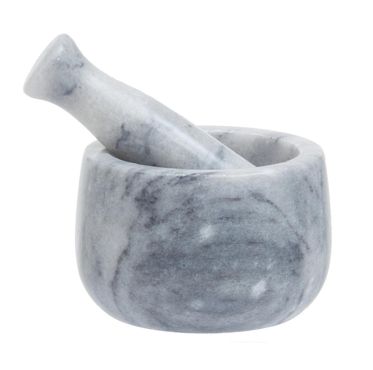 Grey Marble Straight Mortar And Pestle
