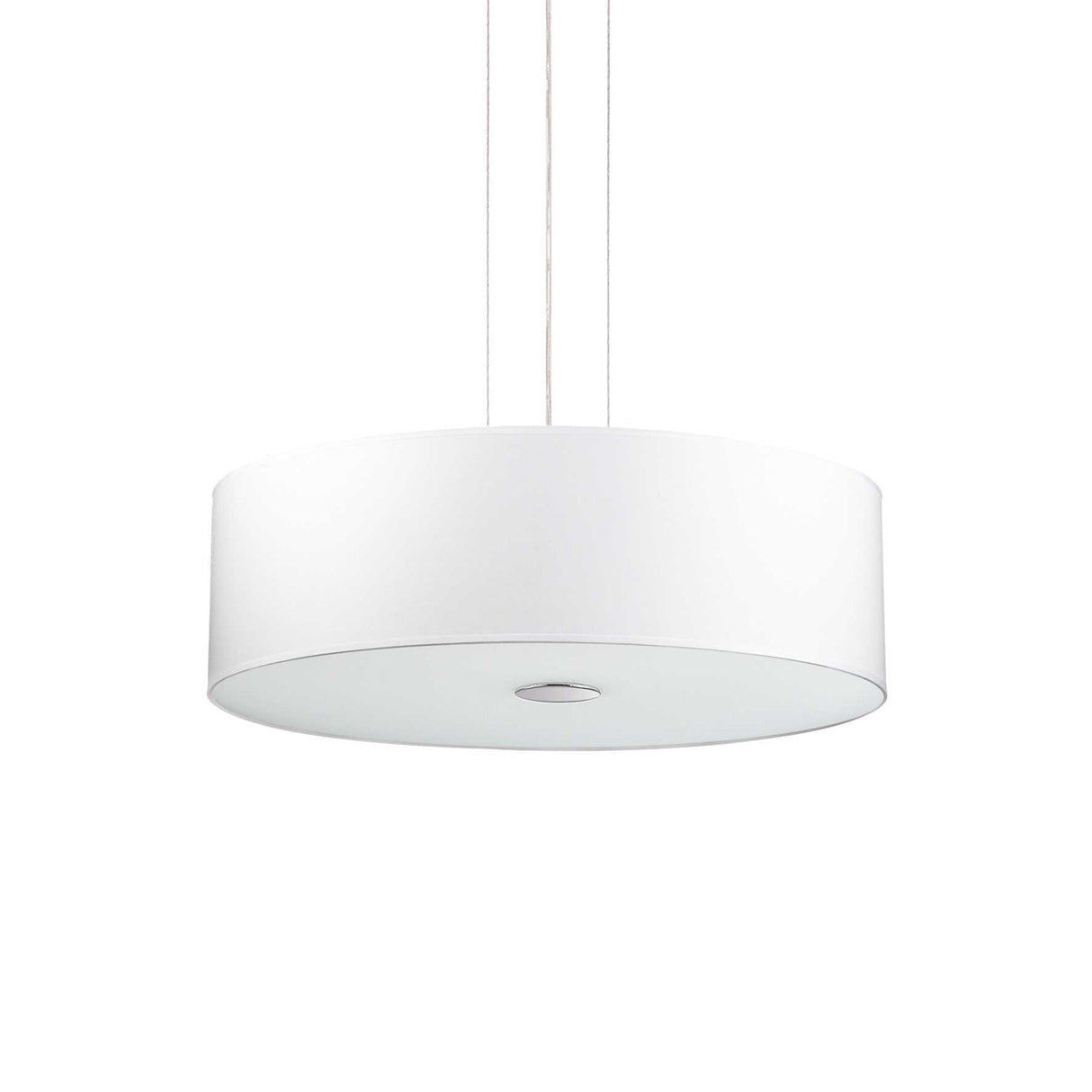 Modern White Drum Shade Pendant Light Fixture