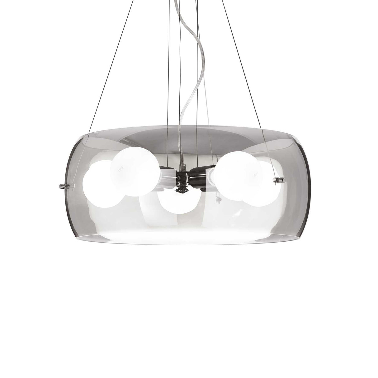 Audi 5-Globe Pendant Light with Smoked Glass Shade