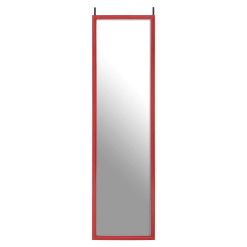 Vibrant Red Door Mirror Frame
