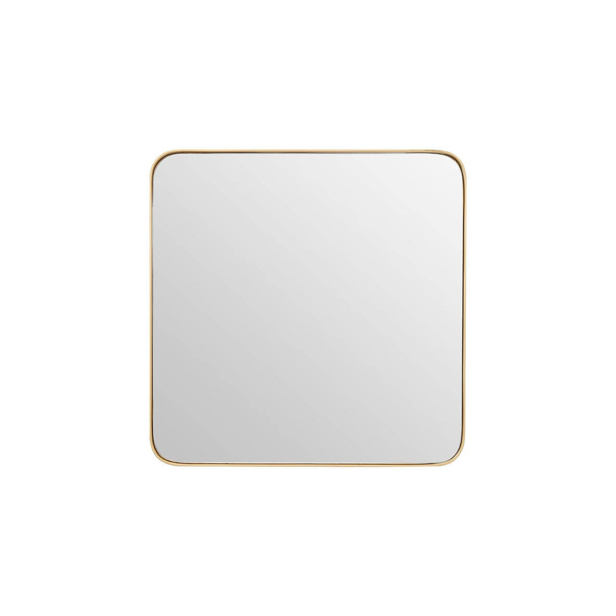 Small Gold Finish Square Wall Mirror