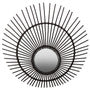 Mataram Black Natural Rattan Wall Mirror