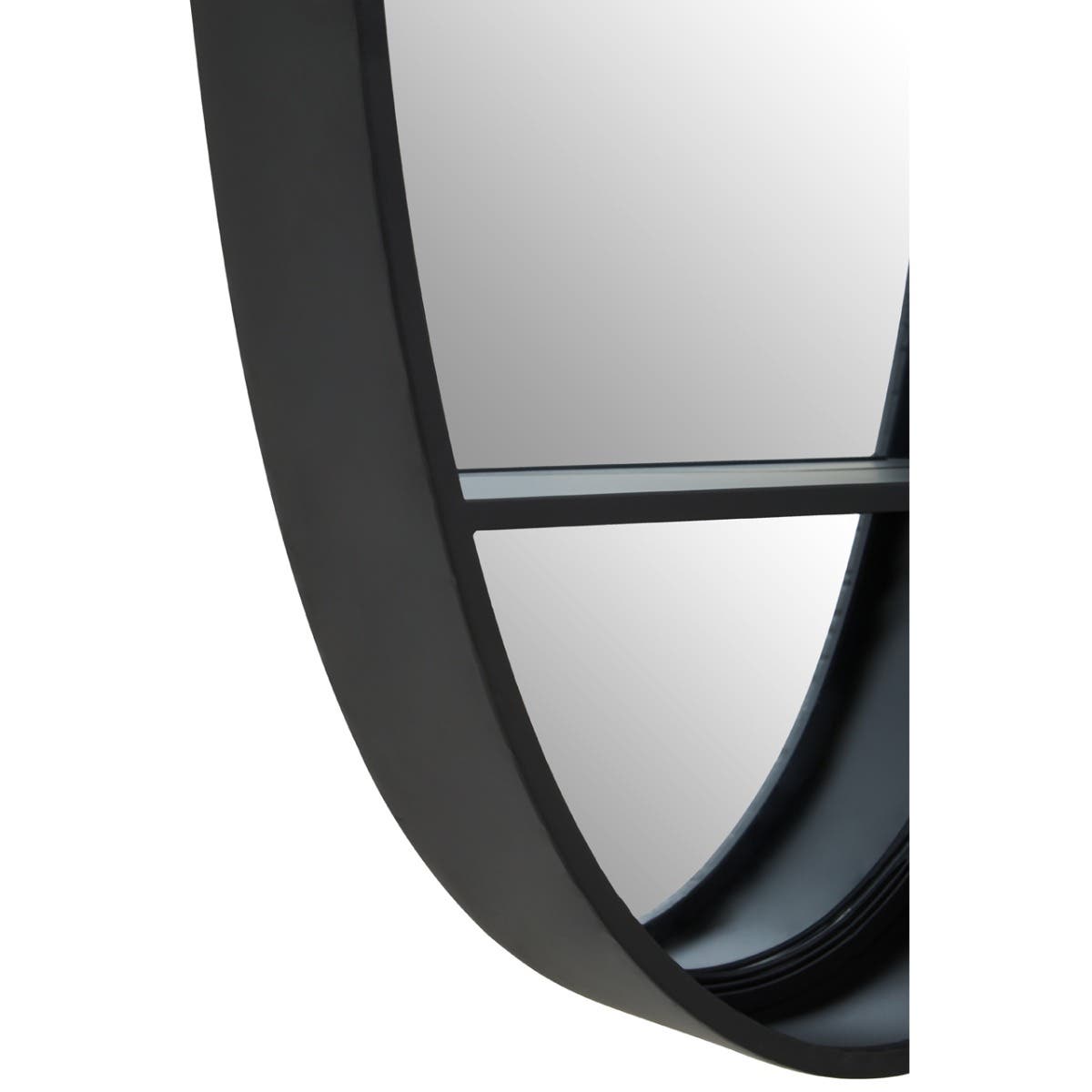 Avento Black Oval Wall Mirror