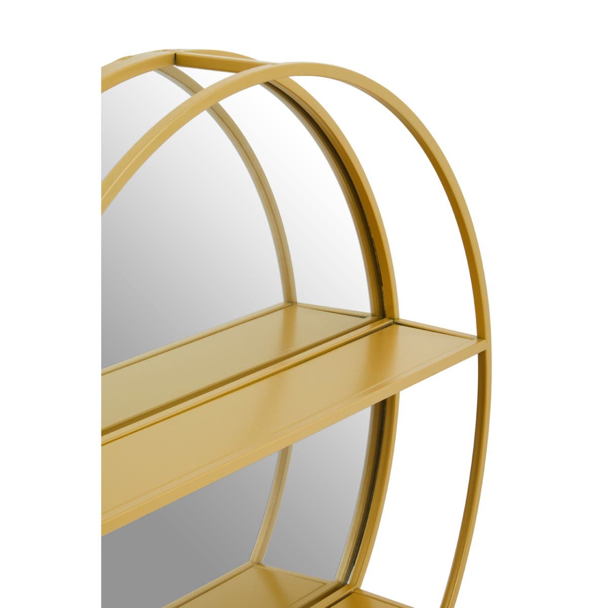 Avento Gold Shelved Wall Mirror