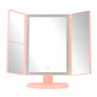 Cassini Tri Fold Border Pink Table Mirror