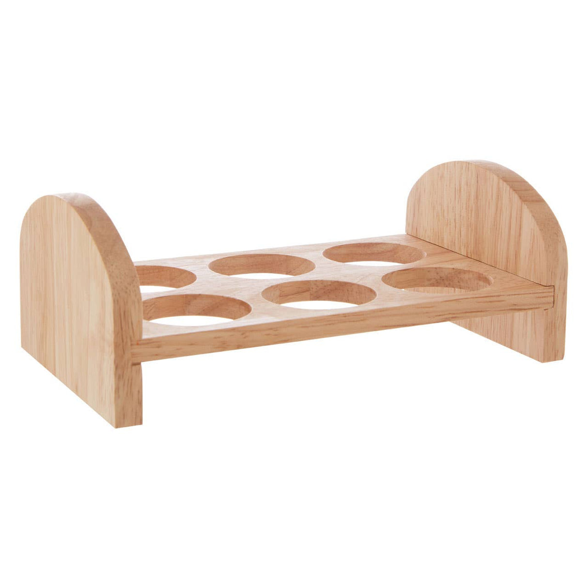 6 Hole Rubberwood Egg Rack