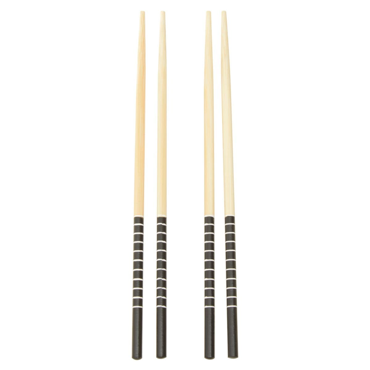 6pc Black Ceramic and Wood Sushi Set