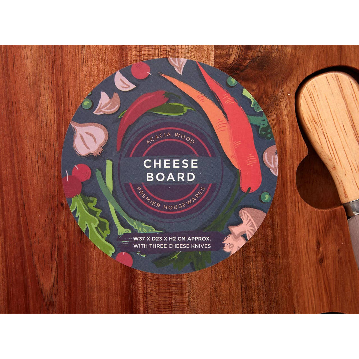 Socorro Cheese Board With Three Knives