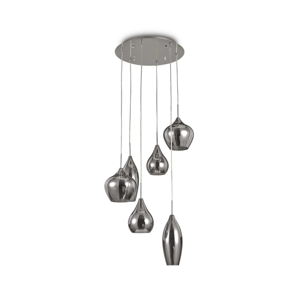 Smoke Glass Cascade Modern Pendant Light