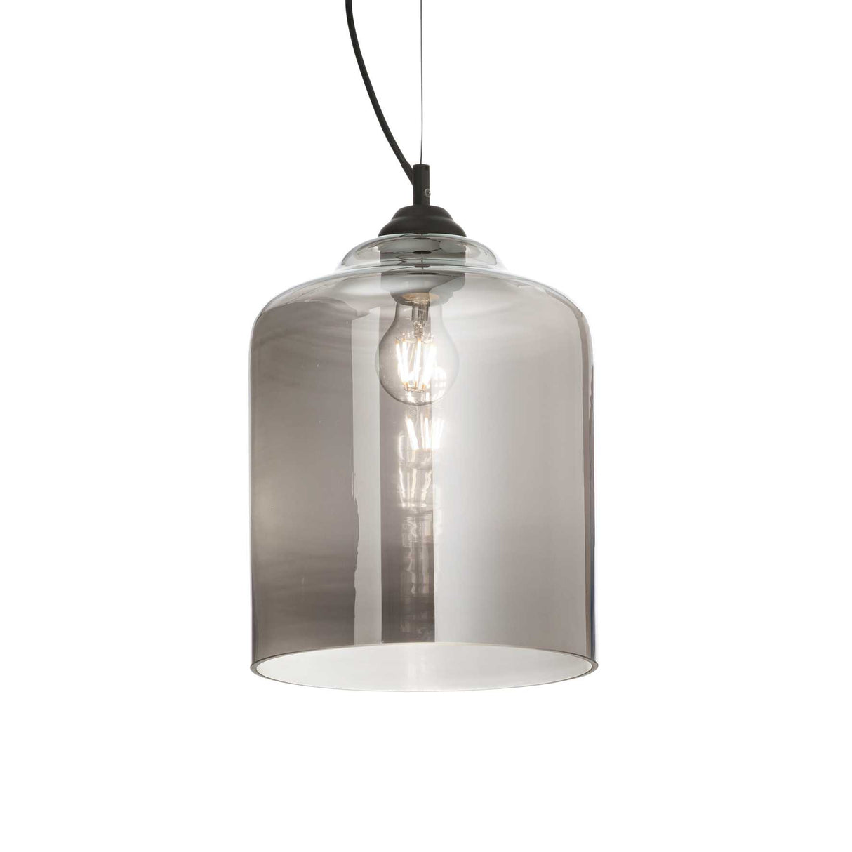 Elegant Bistro Square Pendant Light in Fume Finish