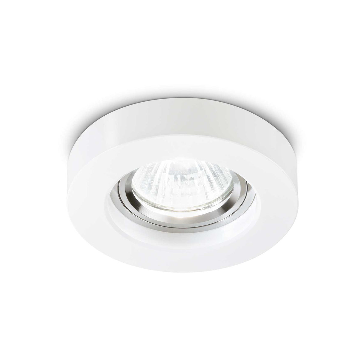 Sleek White Round Modern Recessed Spotlight - Blues Collection