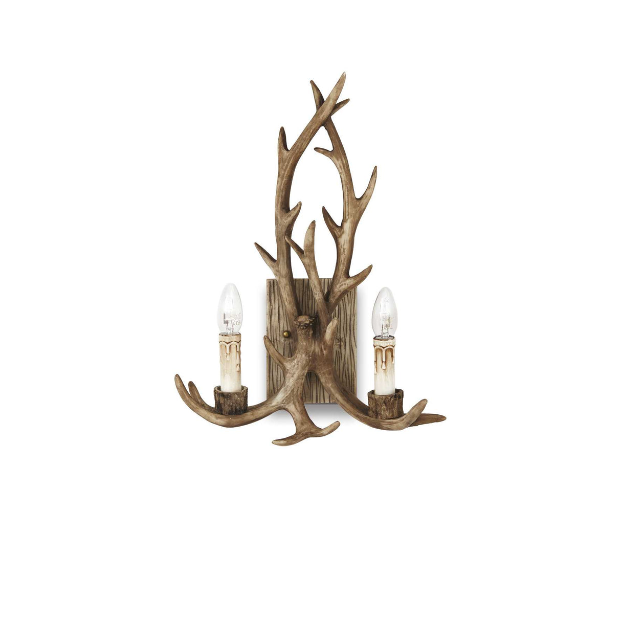 Rustic Woodland Antler-Inspired Double Wall Sconce