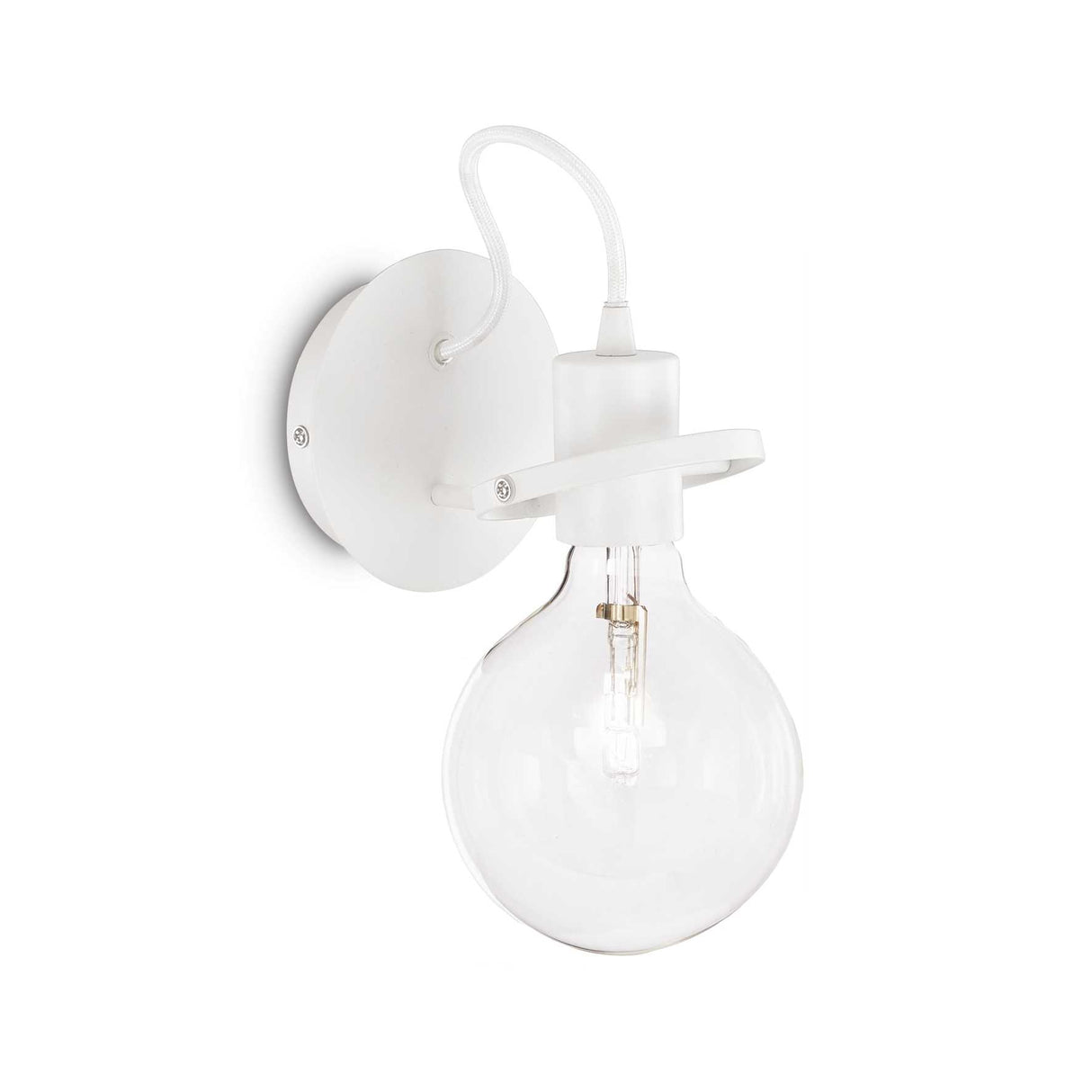 Modern White Radio-Inspired Wall Light