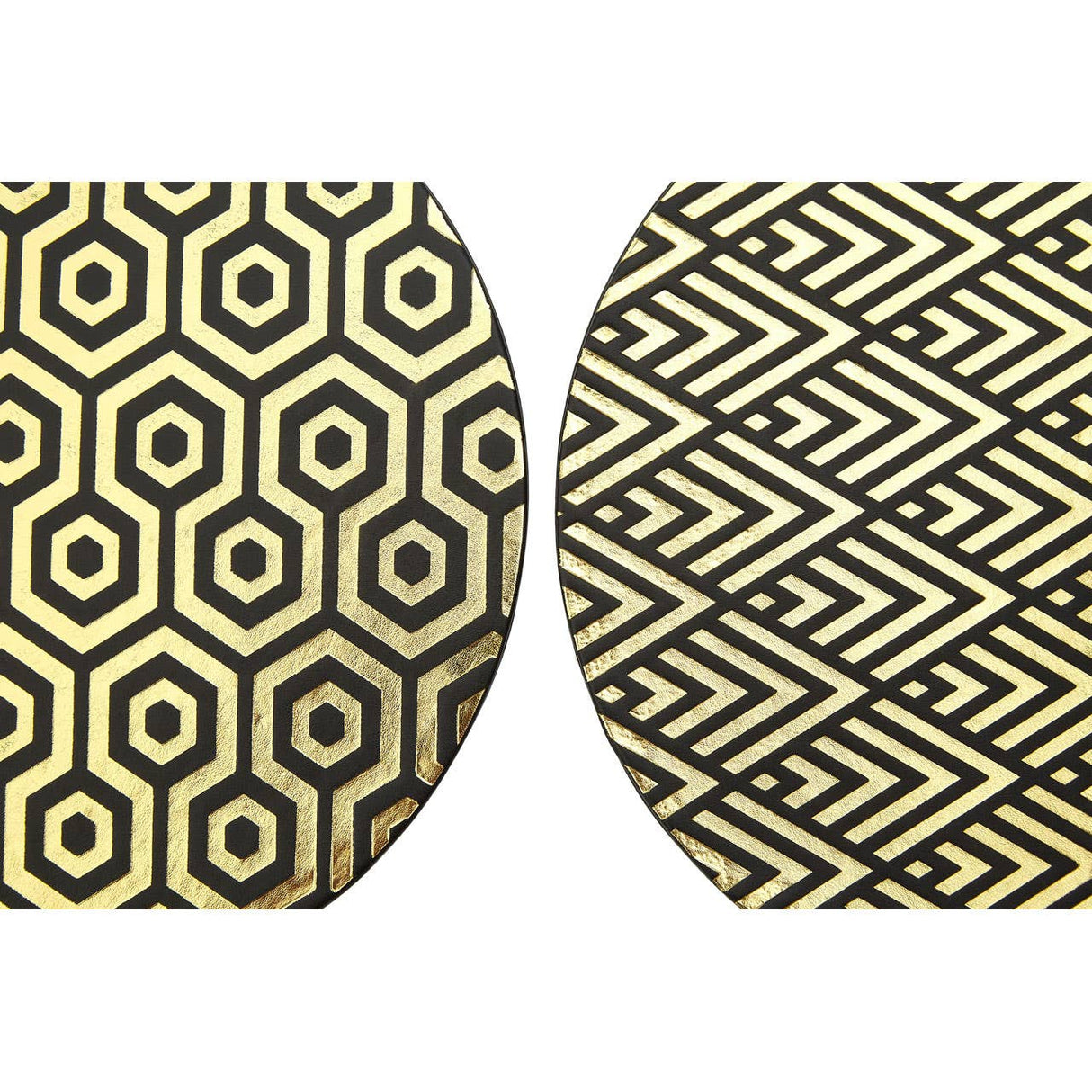 Geome Deco Black And Gold Placements