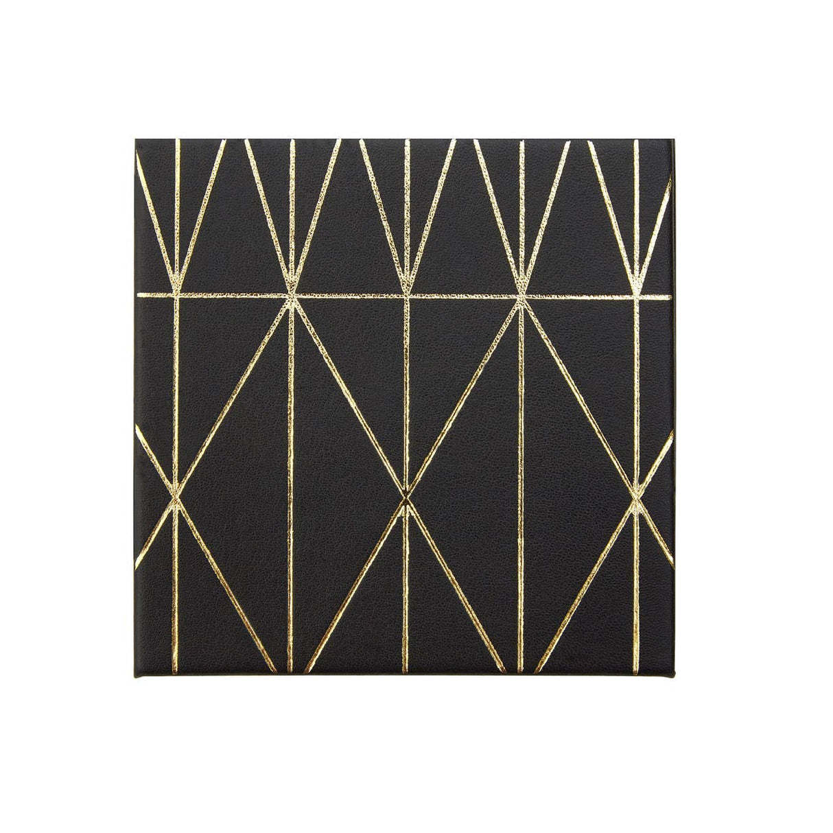 Geome Prism Black And Gold Coasters