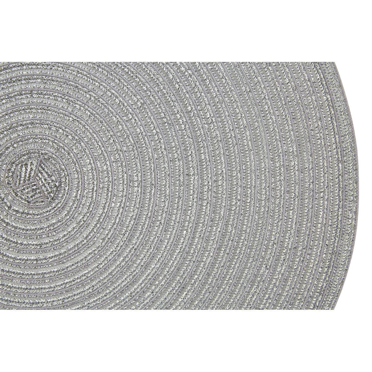 Round Silver Thread Woven Placemat
