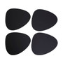 Catlins Pebble 4 Piece Black Leather Placemats