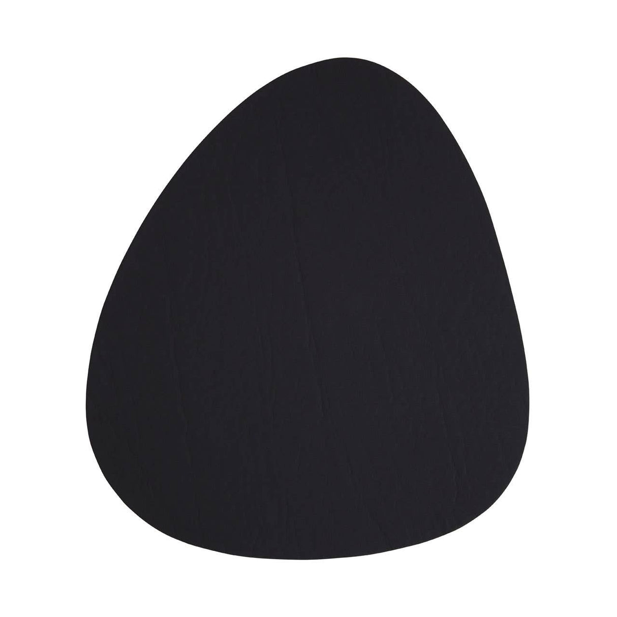 4Pc Pebble Black Leather Coasters