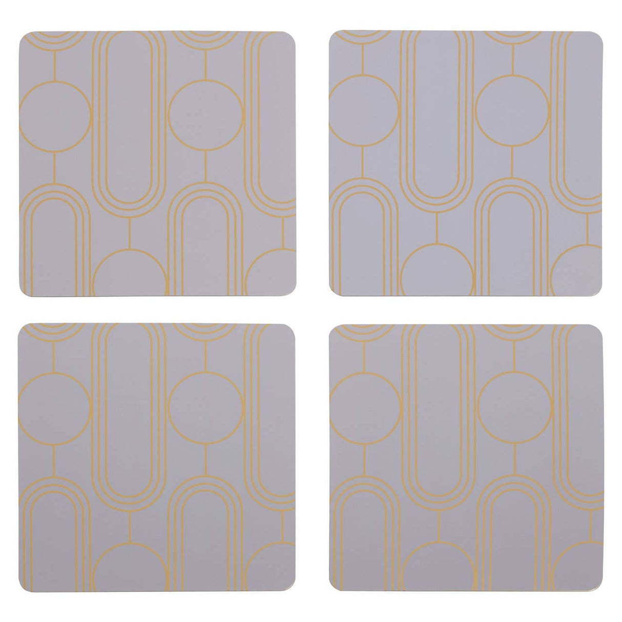4Pc Frosted Deco Purple Coasters
