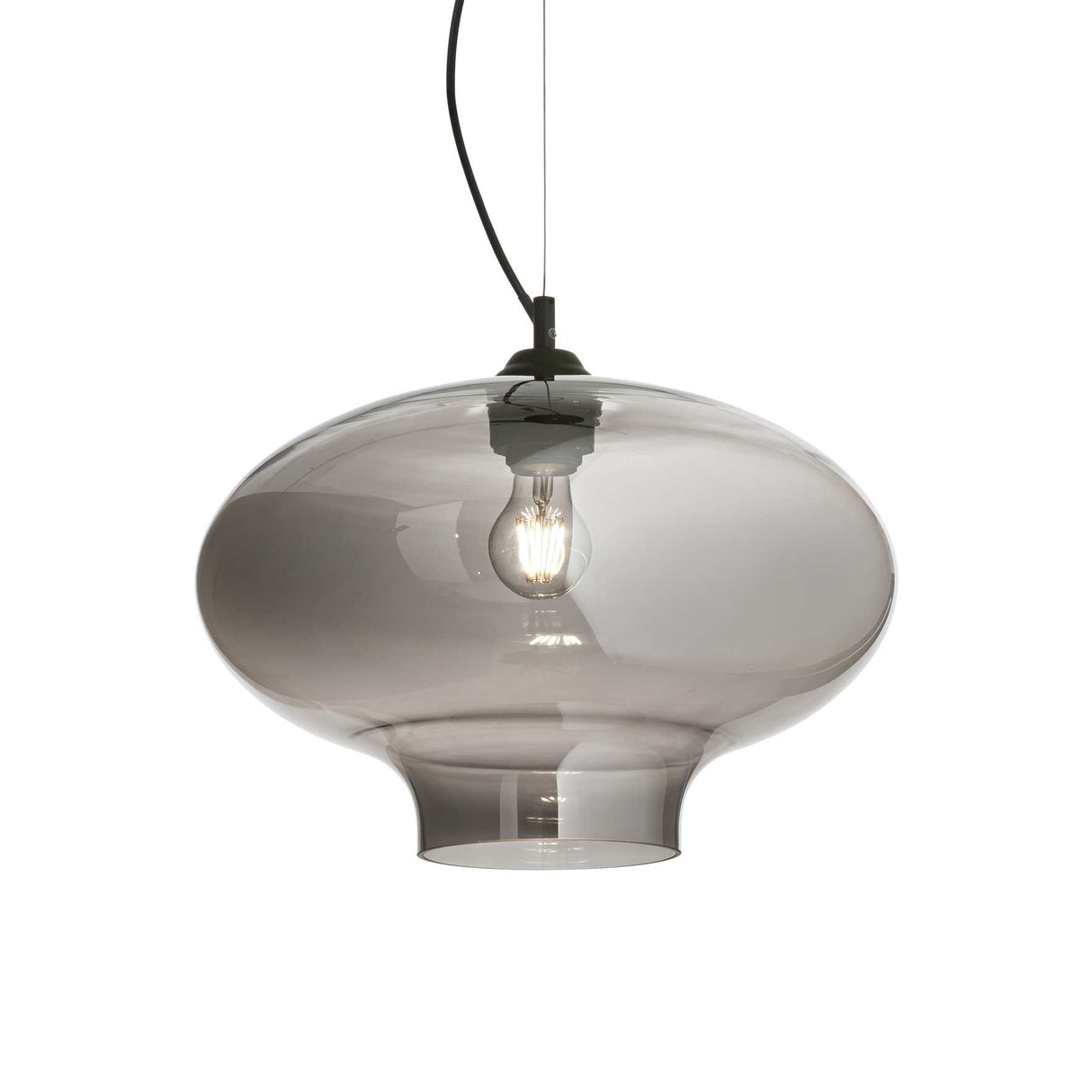 Elegant Bistro Pendant Light in Smoky Glass Finish