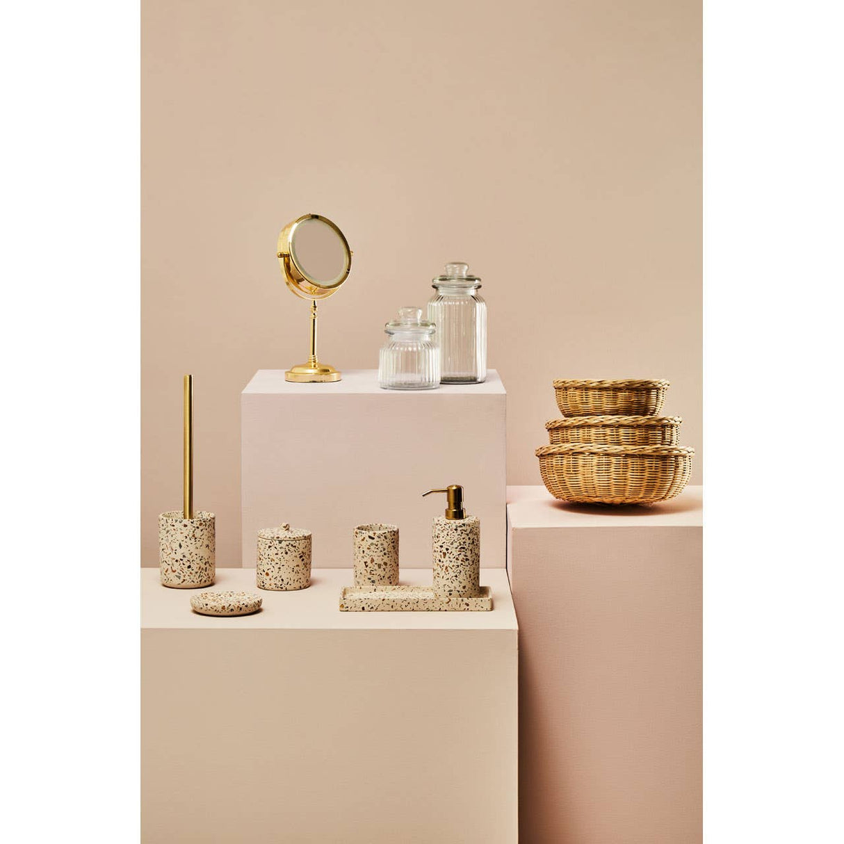 Ribbed Glass Storage Jar -1300Ml