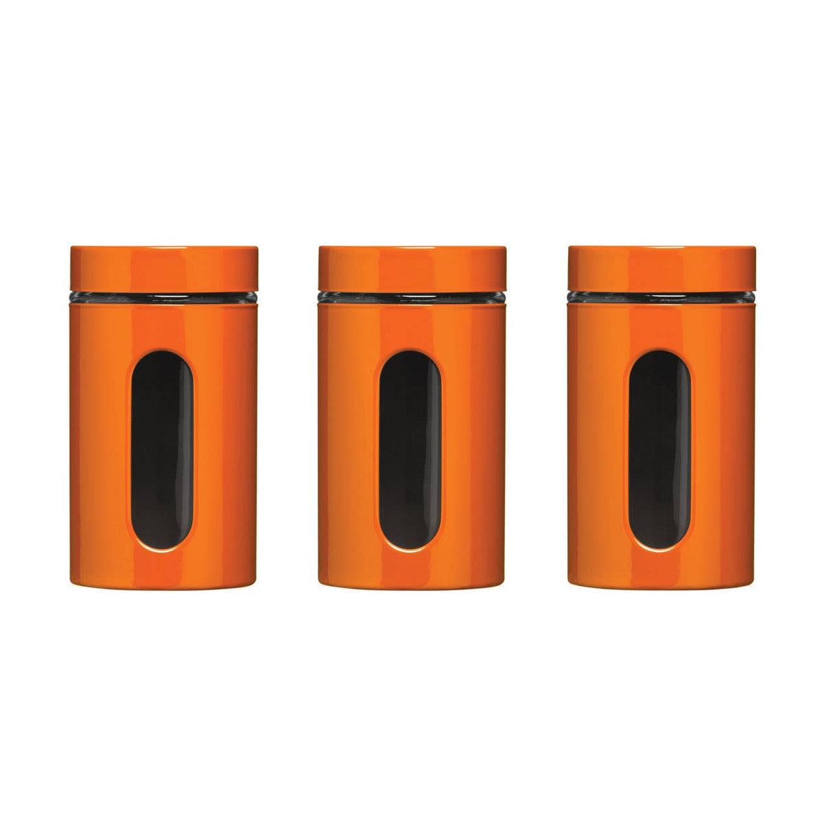 Luca Orange Set of Three Glass Storage Jars 1000ml