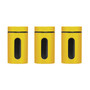 Luca Yellow Set of Three Glass Storage Jars 1000ml