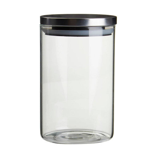 Freska Glass Storage Jar with Silver Lid 990ml