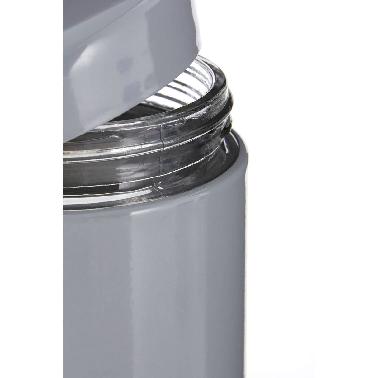 Grey Steel Wrap Glass Storage Jar - 800Ml