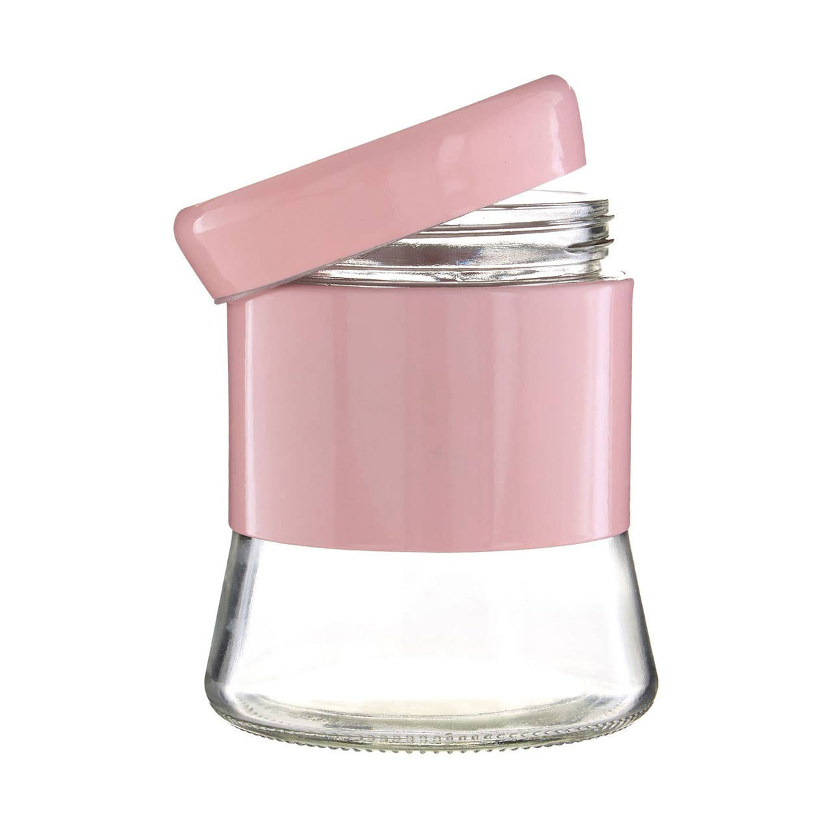Pink Steel Wrap Glass Storage Jar - 800Ml