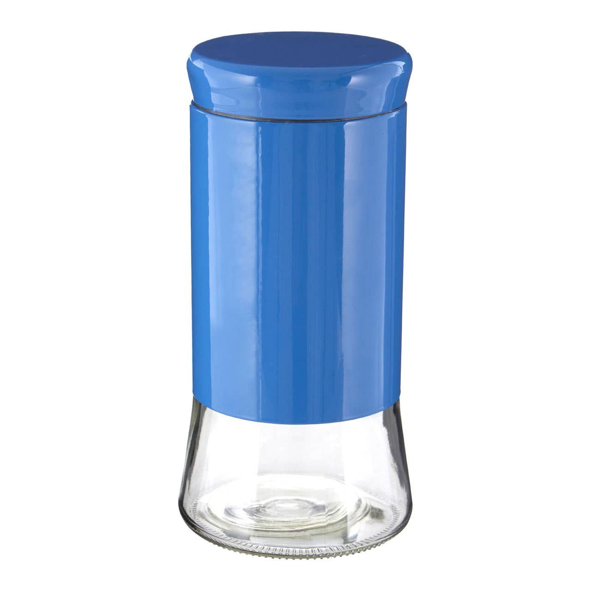 Blue Steel Wrap Glass Storage Jar - 1500Ml
