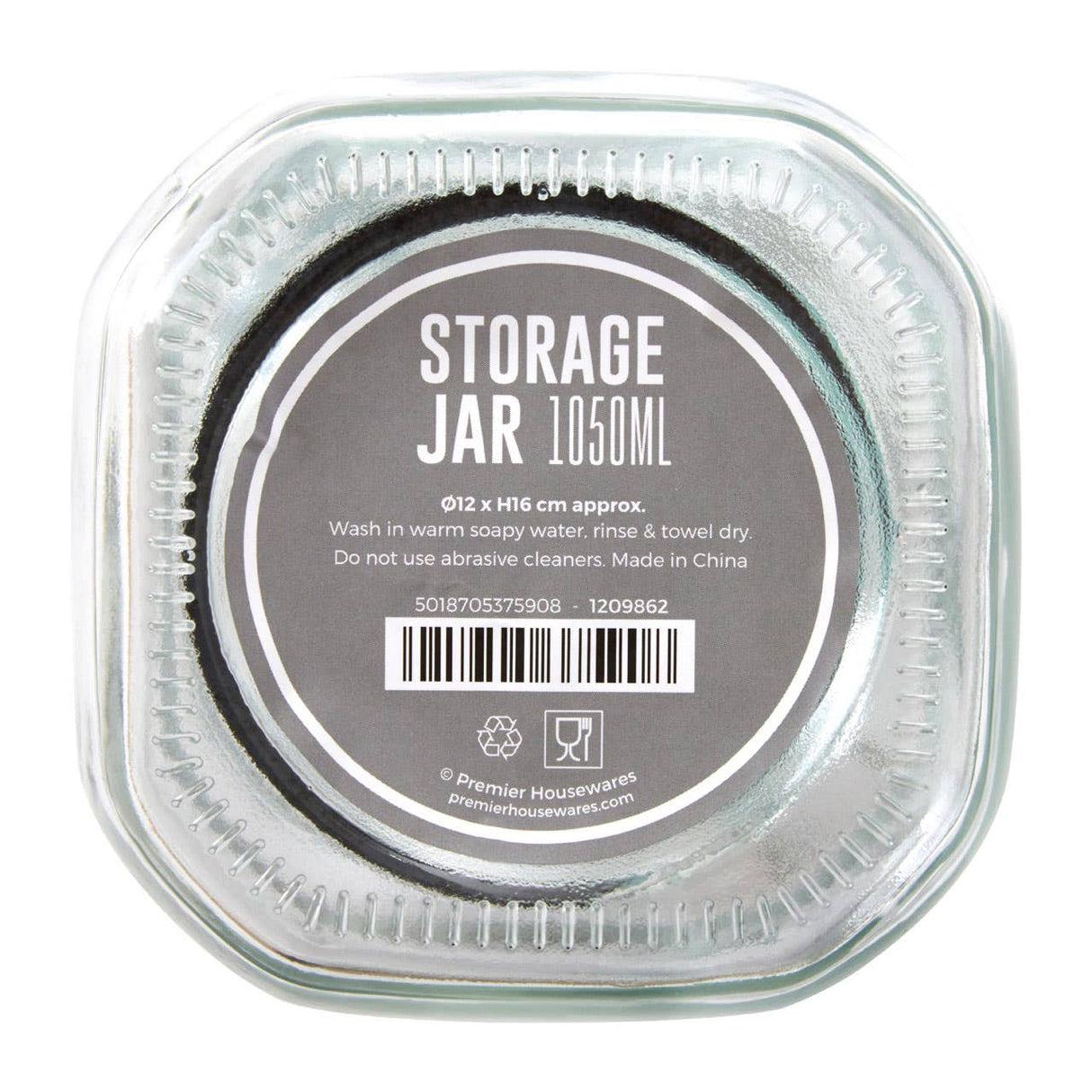 Glass Storage Jar - 1050Ml