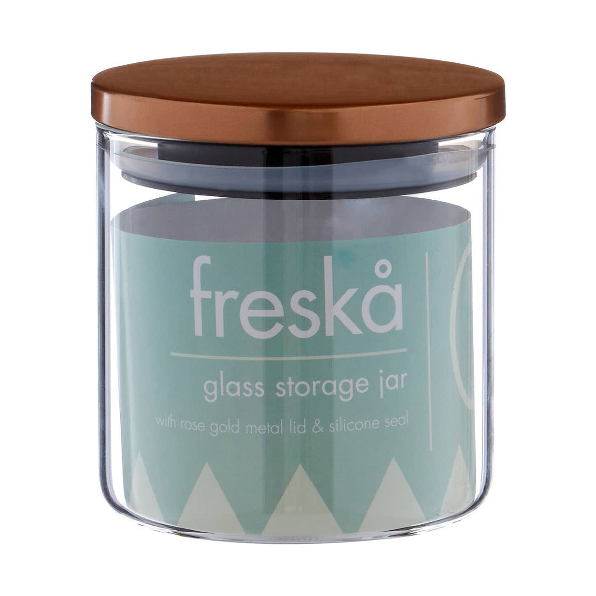 Freska Rose Gold Lid Storage Jar - 550Ml