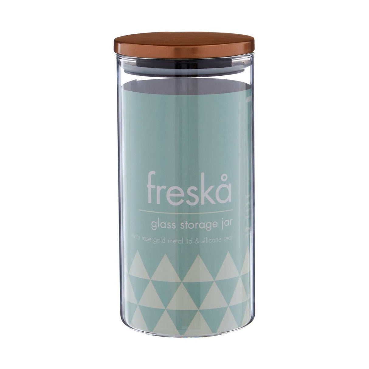 Freska Rose Gold Lid Storage Jar - 1300Ml