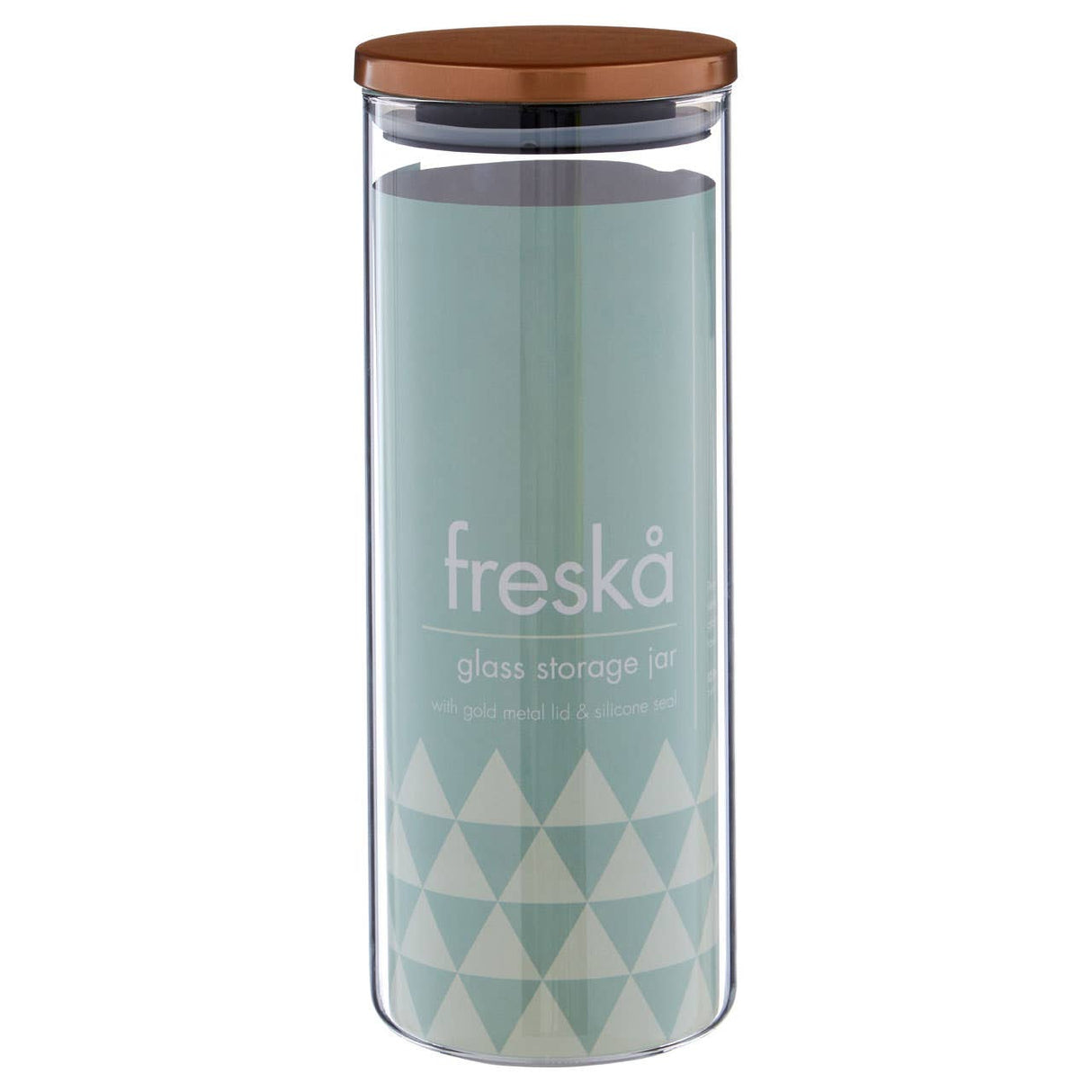 Freska Rose Gold Lid Storage Jar - 1600Ml