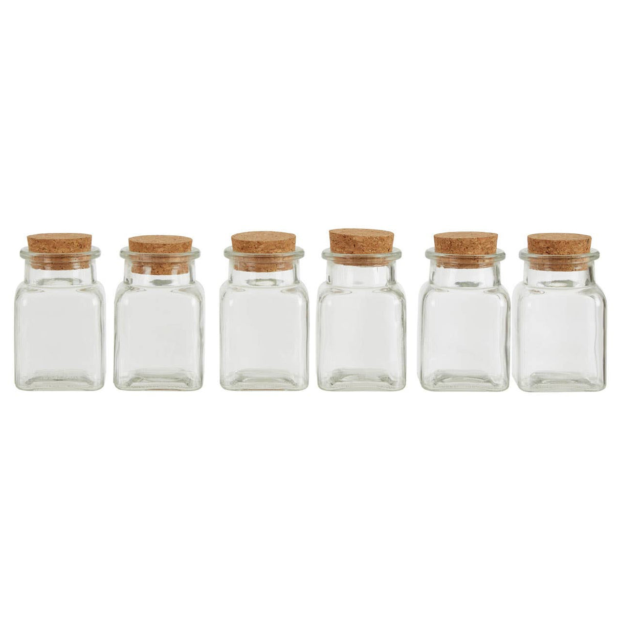 Tromso 6Pcs Square Glass Jars