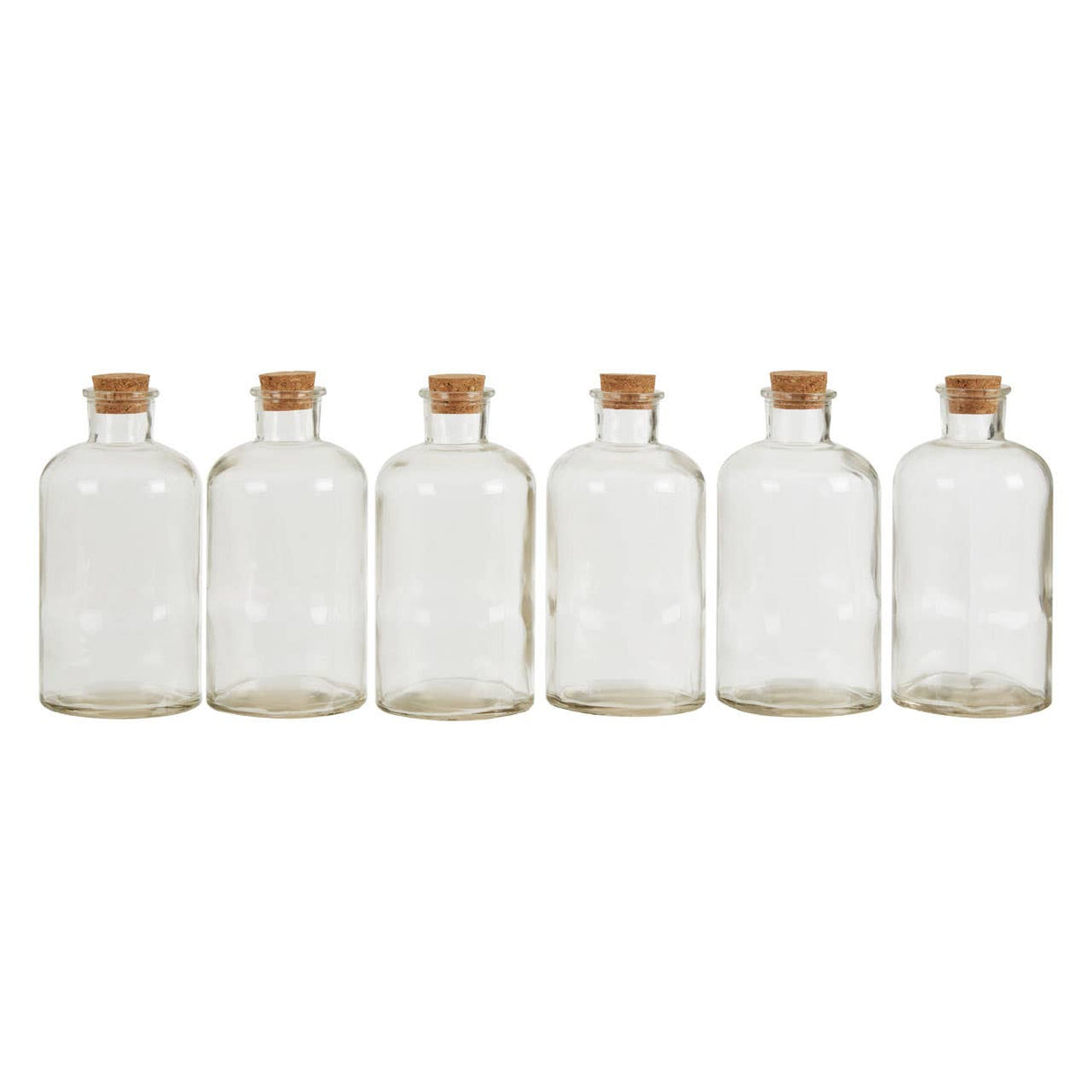 Tromso 6Pcs Round Clear Glass Jars