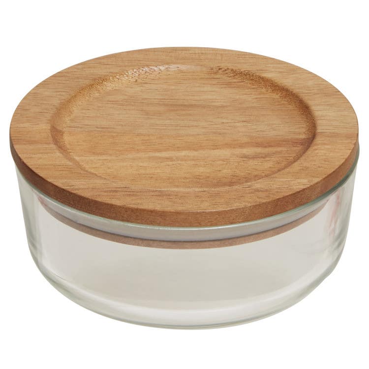 Freska 300ml Glass Container With Acacia Lid