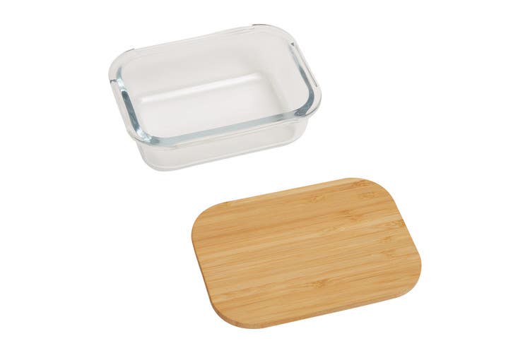 Freska 370ml Glass Container With Bamboo Lid