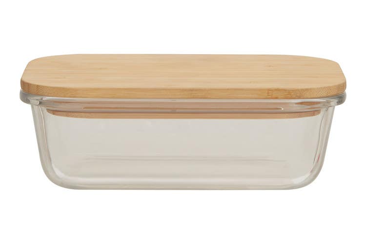 Freska 640ml Glass Container With Bamboo Lid