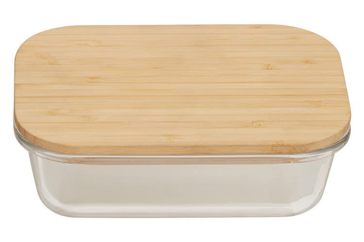 Freska 640ml Glass Container With Bamboo Lid